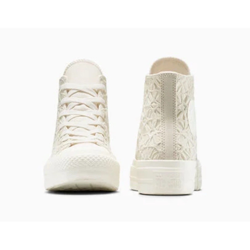 Converse CTAS Lift Hi Textured Dune/Egret Women's Sz 8 A13523C - Picture 7 of 8